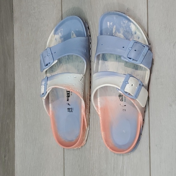 Birkenstock Women Arizona EVA Multicolor Sandals Flats shoes sz 38/7 - Picture 3 of 12